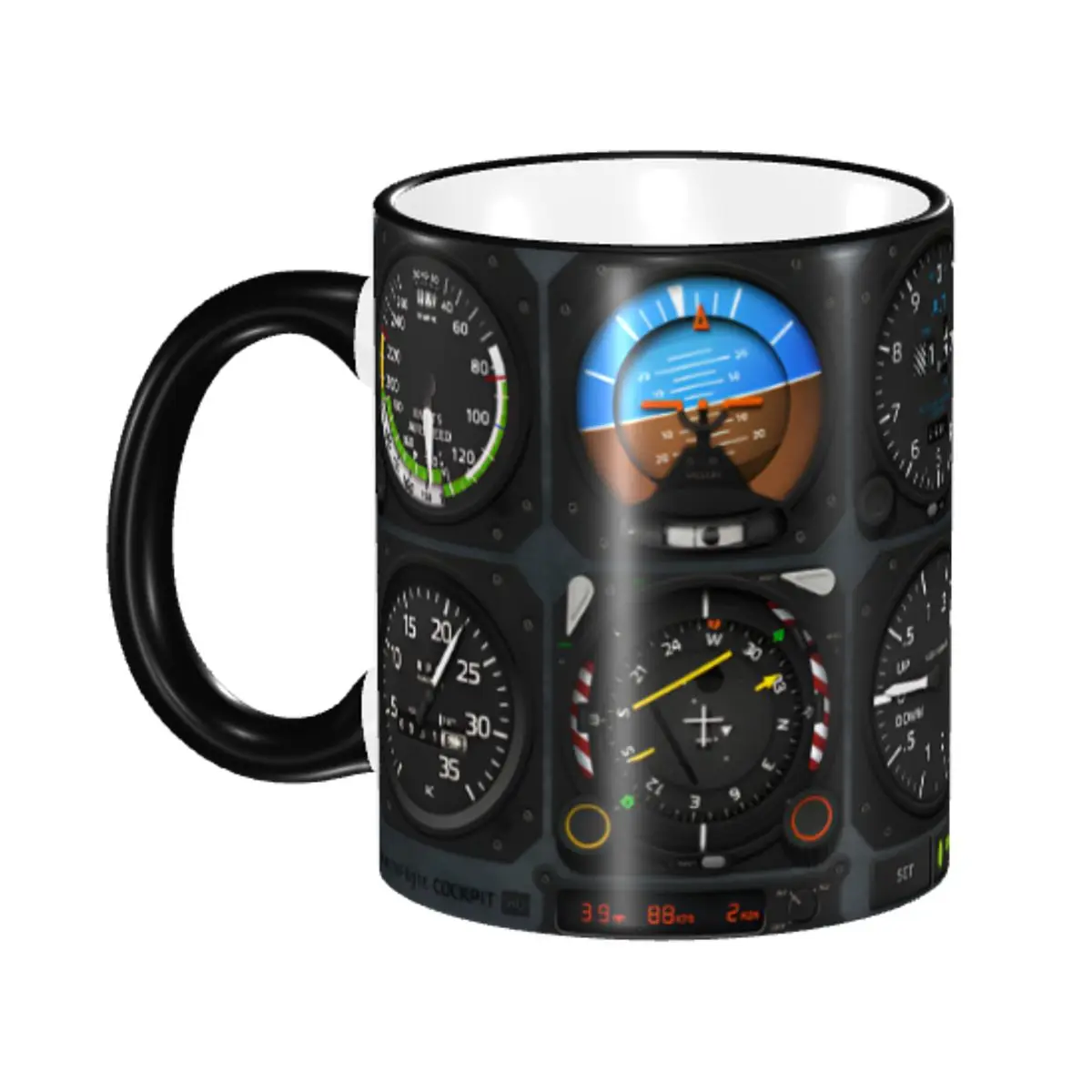 

Personalized DIY Aircraft Instrument Panel Ceramic Mug Flight Dashboard Coffee Cups Creative Present