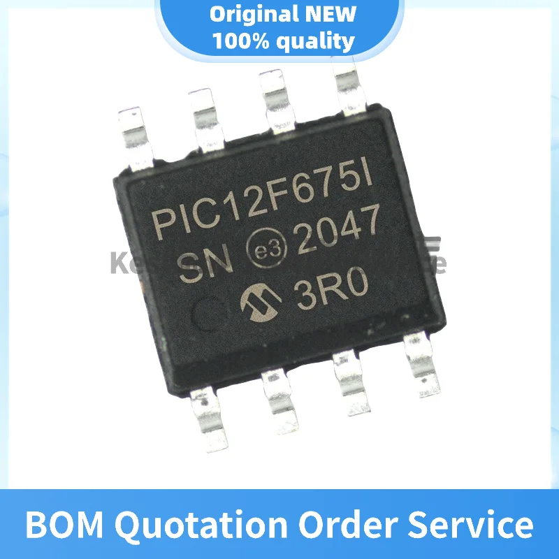 Brand-new imported PIC12F675-I/P 12F675 8-bit flash microcontroller DIP-8 plug-in.