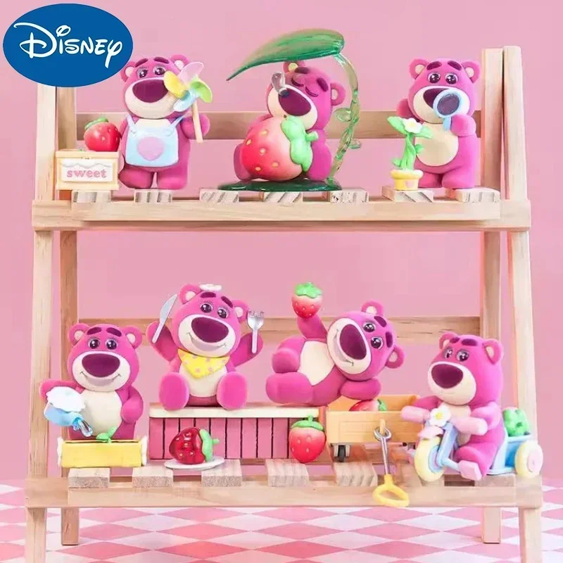 Disney lotso morango pomar série caixa cega anime misterioso surpresa figura modelo boneca dos desenhos animados brinquedo crianças presente decoração