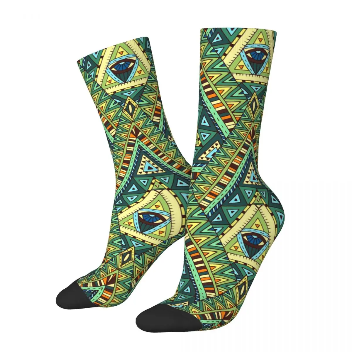 Tribal Print Socks Boho Ethnic Funny Stockings Girls Breathable Outdoor Socks Spring Graphic Anti Bacterial Socks