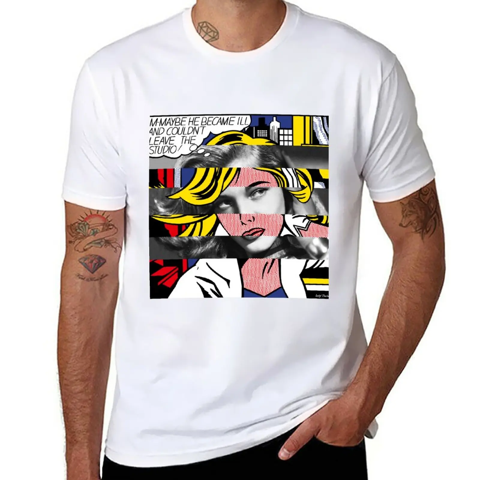 New M-Maybe by Roy Lichtenstein and Lauren Bacall T-Shirt sports fan t-shirts tops t shirt men