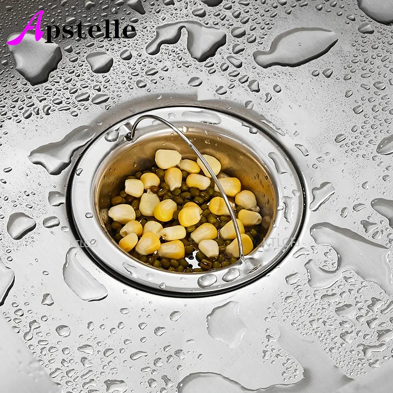 APSTELLE BathroomShower Hair Filter Basket Anti-BlockingCleaningGadgetsKitchenTools 1PC StainlessSteel KitchenSinkStrainerSewer