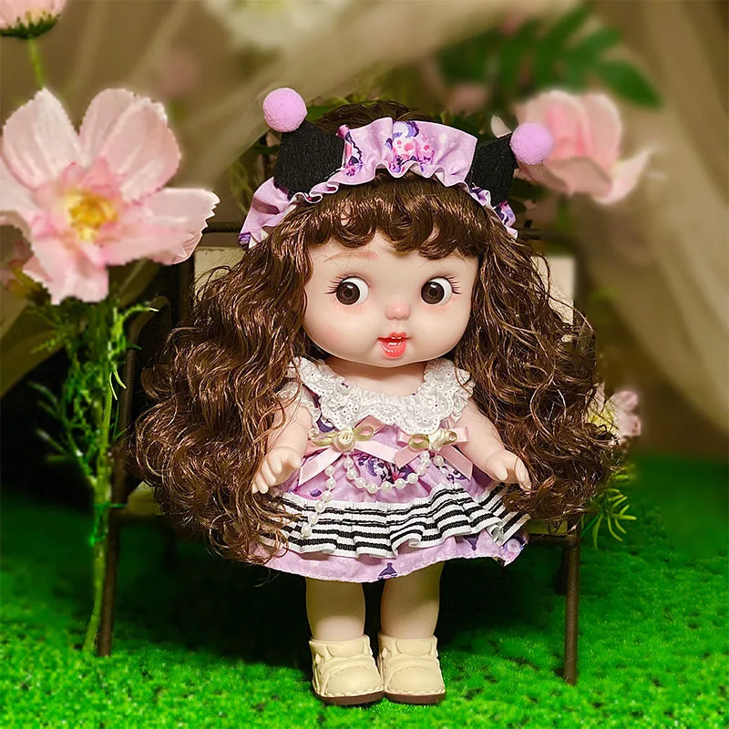 28cm Simulation Dolls Big Head Cute Baby Toys Girl Festival Toy Gift Kids Doll For Girls Playing House Fat Child Replacement Set