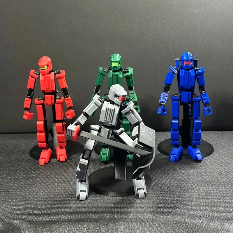 Multi-jointed Movable Action Figures Dummy Robot Assembled Action Figure With Holder Action Figure Lucky Toy Decora Gift