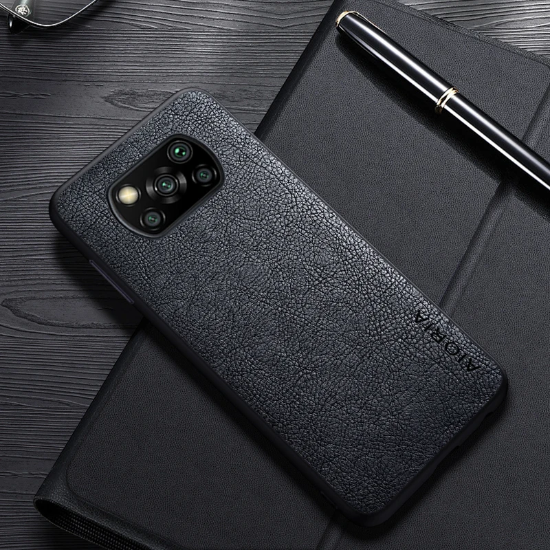 Case For Xiaomi Poco X3 Pro GT Simple Design Luxury Leather Business Cover For Poco X3 NFC Case