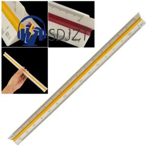 Triangular Ruler 1:20/25/50 /75/100/125 Scale Architect Engineers Technical RulePlastic Office School Supplies Tools