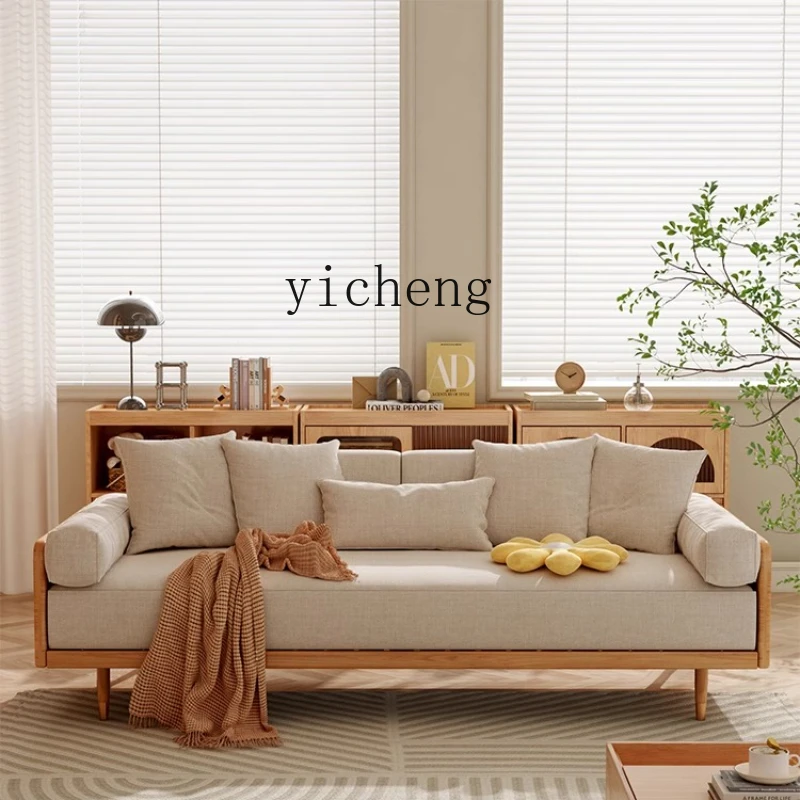 X-11  solid wood folding sofa bed dual-purpose small apartment double telescopic pull-out multi-functional sofa
