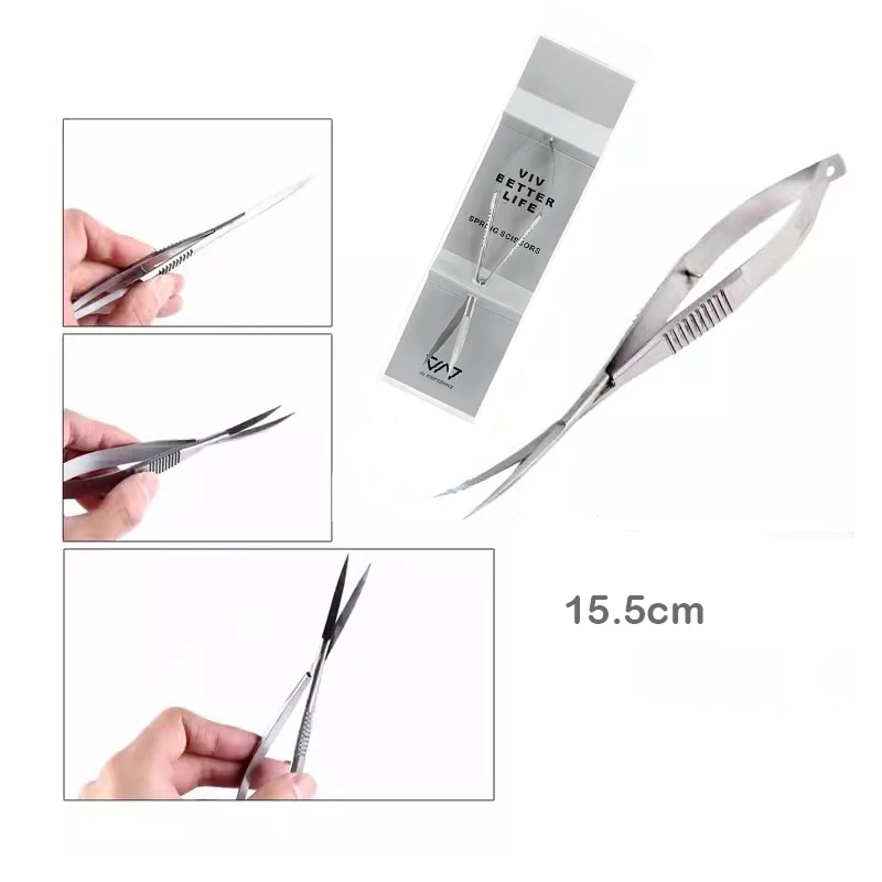 VIV Aquarium Tweezers Scissors Cleaning Tools Accessories ADA Style Spring Stainless Steel  Aquatic Plant Fish Tank Akvarium