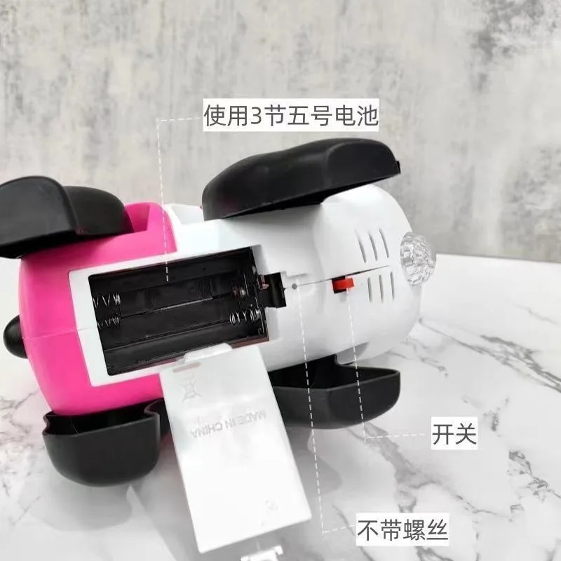 Elektrisch wandelpanda-speelgoed met koel licht en geluidsriem Gloeiende panda voor kinderen Leren lopen Speelgoedcadeau