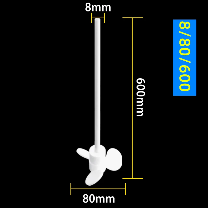 PTFE stirring paddle laboratory high temperature resistant propelled three-blade stirring rod 600mm