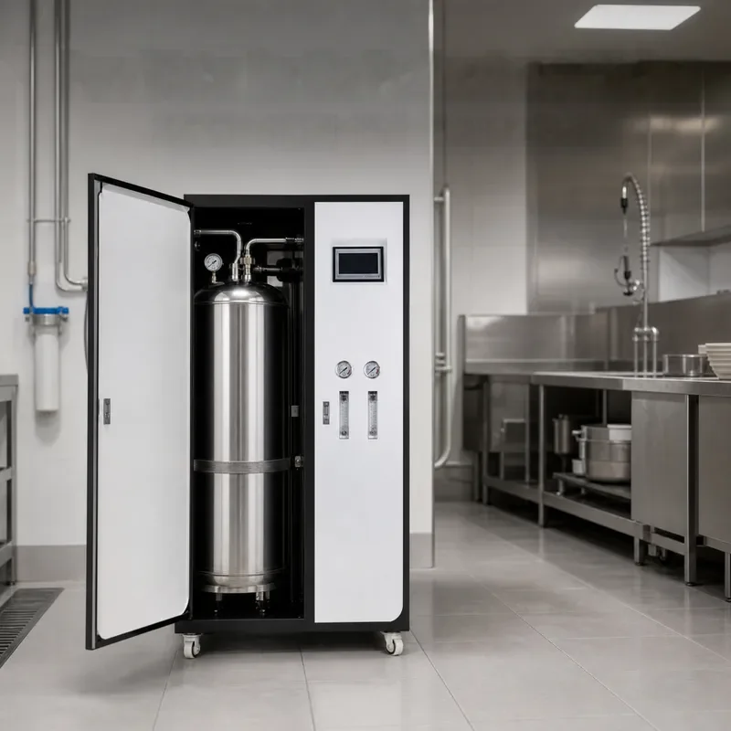 500LPH Commercial Kitchen RO Water Purification System with Pressure Tank Automatic Reverse Osmosis Water Treatment Unit