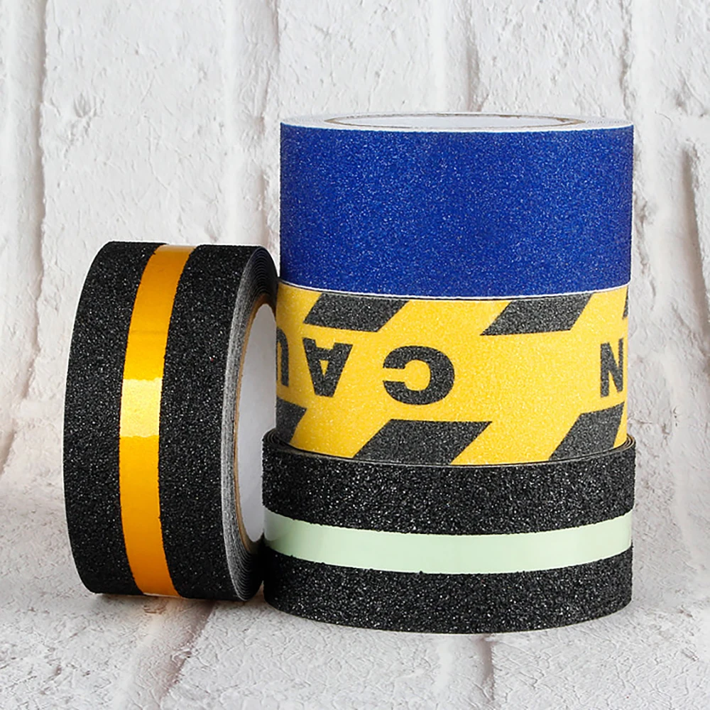 1Roll Rubber Anti Slip Tape Width 2.5/5CM Ceramic Tile Floor Tape Kitchen Sand Surface Waterproof Floor Sticker Wear-Resistant
