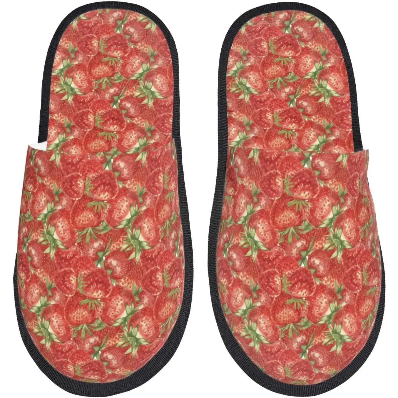

Женские нечеткие без шнуровки с клубничным принтом, домашние и уличные зимние домашние тапочки, гостевые тапочки для женщин для спальни