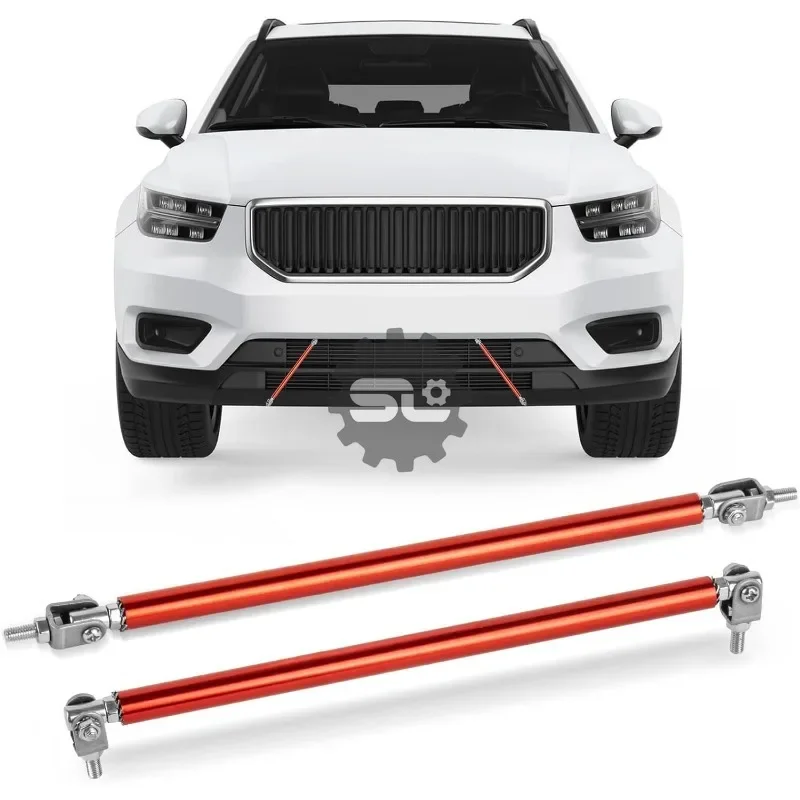 

The universal split support rod is adjustable for use in securing body components, bumper reinforcement and other positions