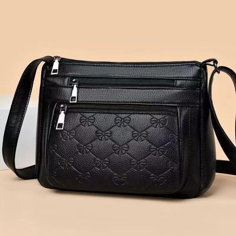 Fashion Classic Quilted Messenger Bag, Secure Multi-compartment Shoulder Purse for Cosmetics, Phone and Wallet Storage