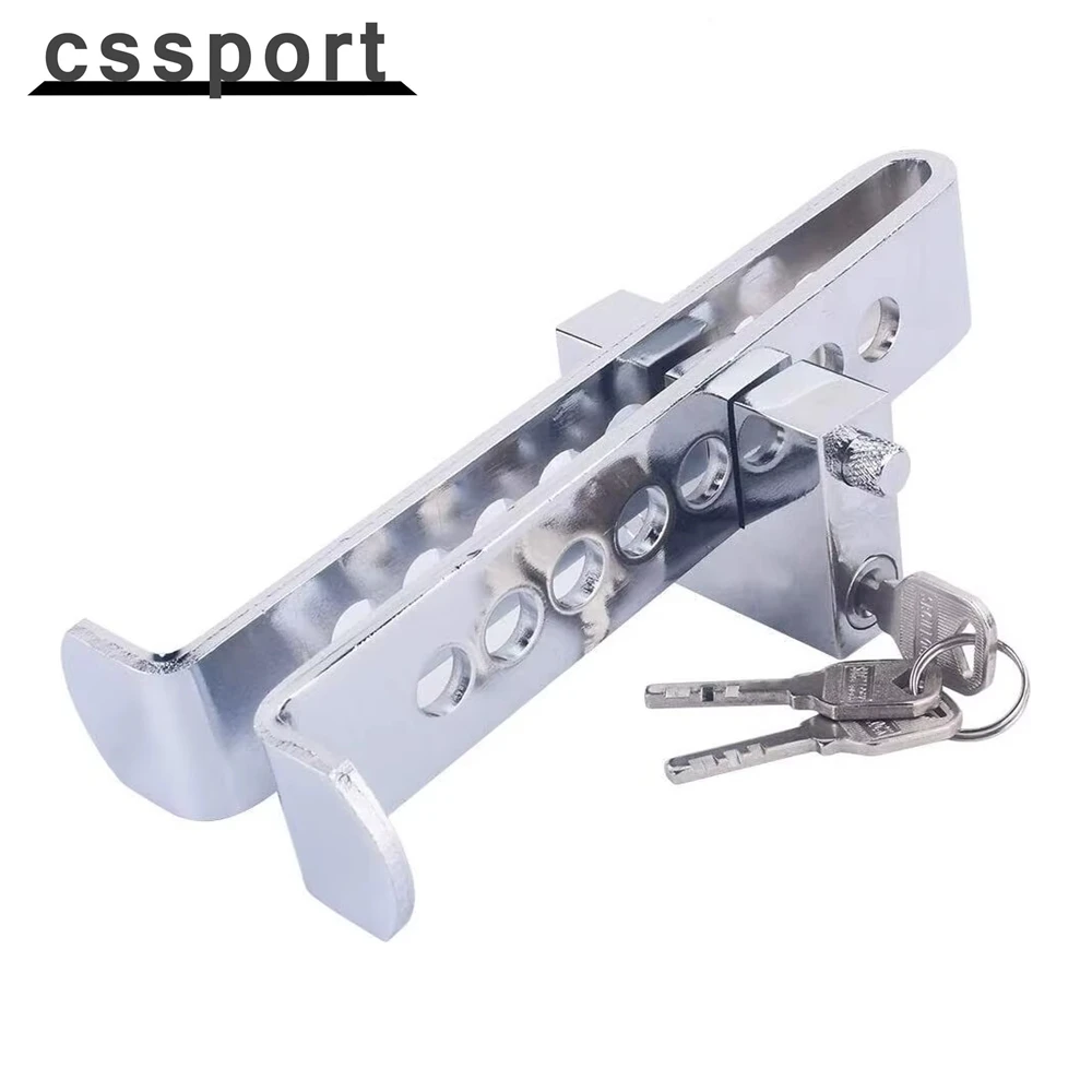 

Stainless Steel Brake Pedal Lock Security Car Auto Clutch Lock Anti-theft W/3Key