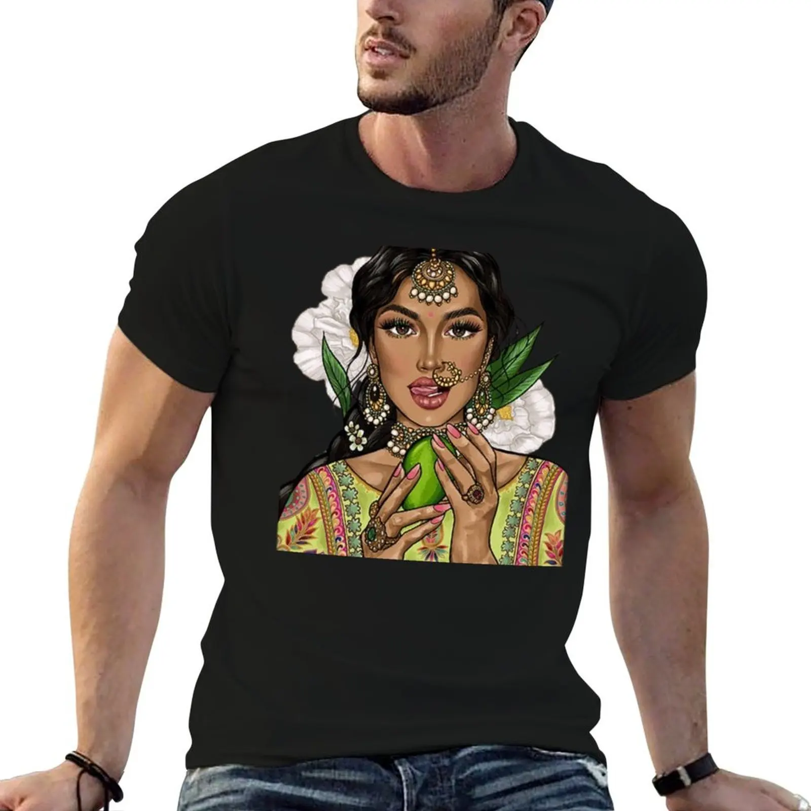 

Desi Lady T-Shirt man t shirts cotton t shirts cotton 100% T-Shirt