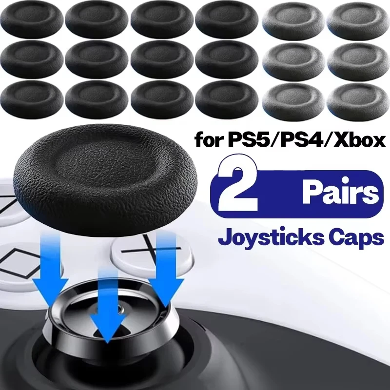 1-3 Pairs Silicone Thumbstick Caps For PS5 / PS4 Controller Anti-Slip Analog Stick Cover Gamepad Replacement Repair Accessories