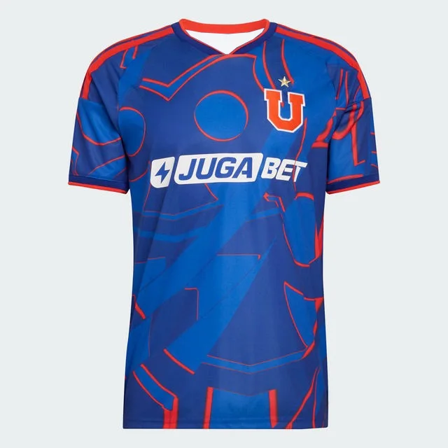 Neues 3D-gedrucktes Fußballtrikot der Universidad de Chile, atmungsaktives, schnelltrocknendes Kurzarm-T-Shirt für Herren, Familien-Partnerlook-Kleidung – Detail 3