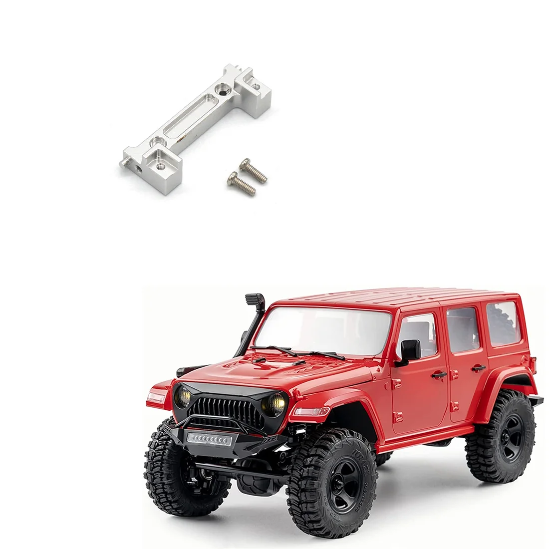 حامل المصد الخلفي المعدني لـ 1/18 FMS EAZYRC RocHobby Toyota FJ Cruiser Patriot Katana K10 RC قطع غيار السيارات، فضي