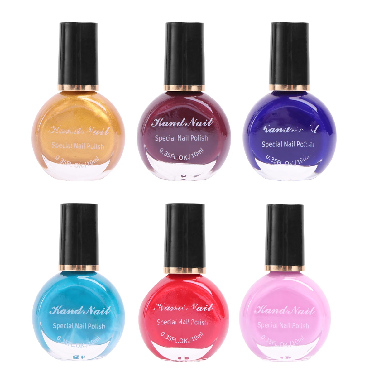 

6Pcs Color Change Nail Stamping Polish Glossy Finish Print Art Soak Off Gel Varnish for Trendy Manicure DIY Nail Polish