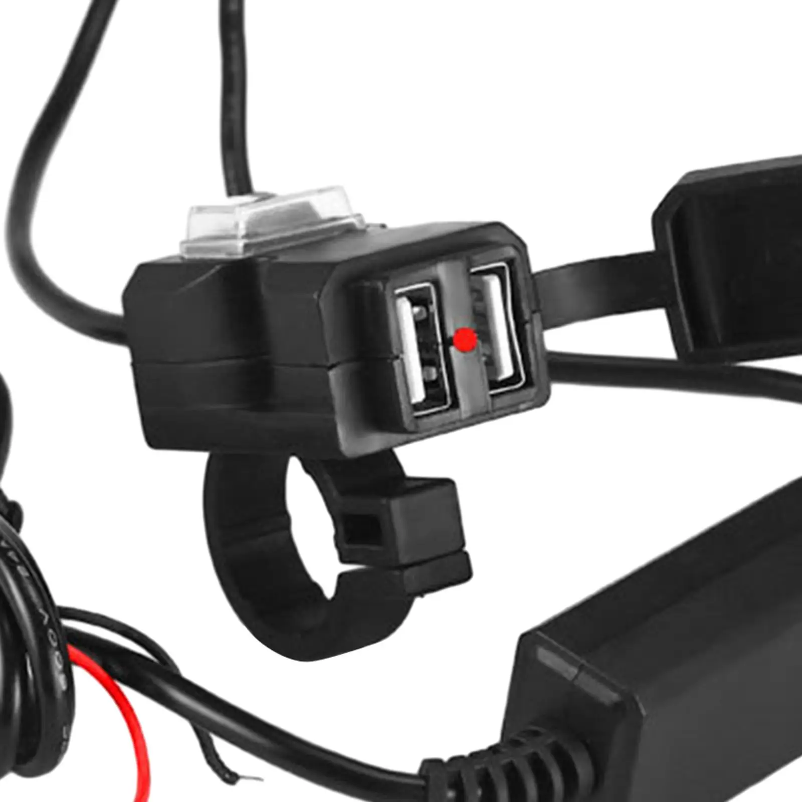 

Motorcycle Phone Charger Dual USB Socket Accessories Compact with 1.5M Wire