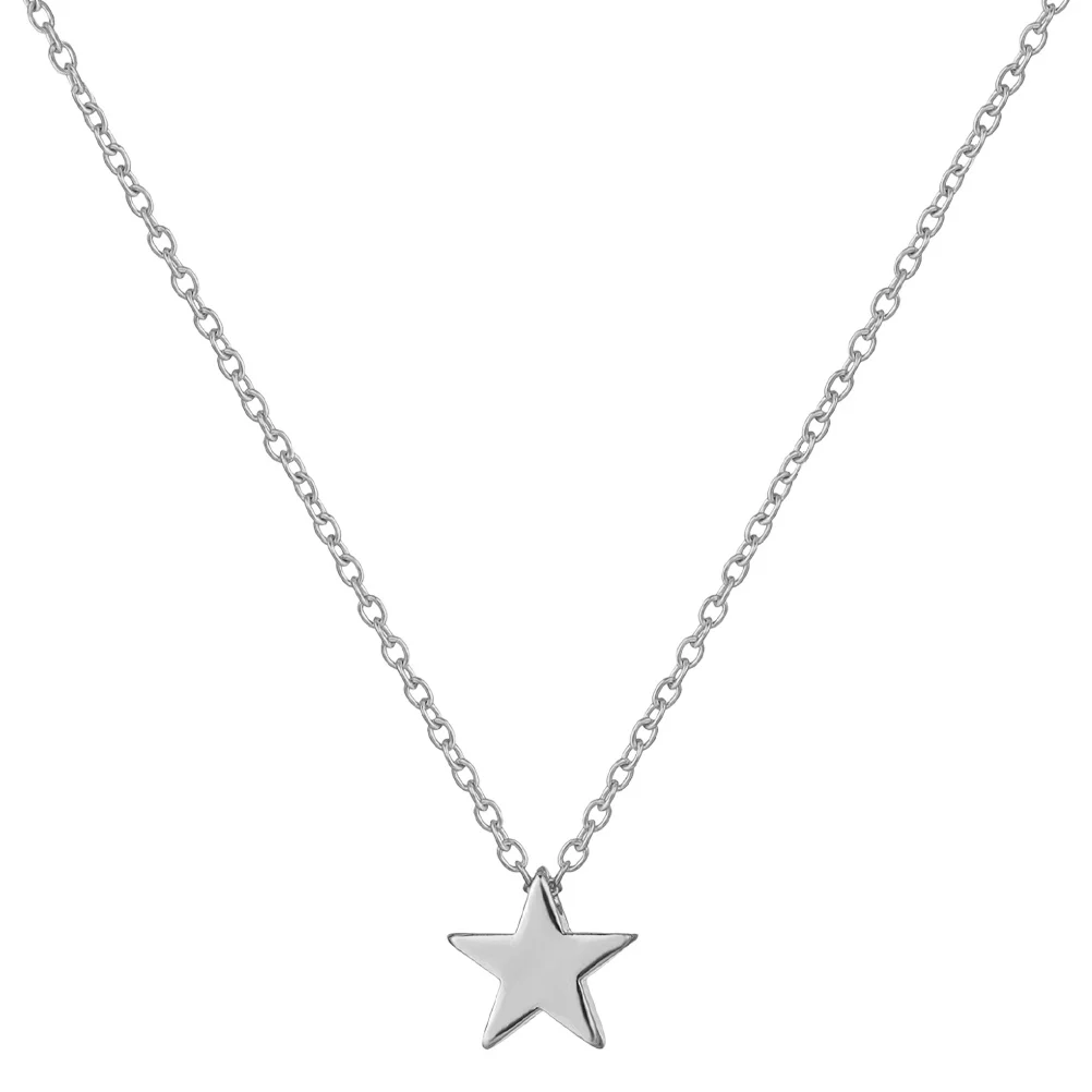 Collana con stella creativa Catena semplice con clavicola Accessorio di moda alla moda per le donne Regalo di anniversario per feste Collana di moda in argento