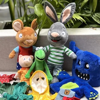 Juguetes de Peluche Pip and Posy para niños, conejo, ratón, cerdo, Rana, muñecas de Peluche suaves, peluches educativos para niños, regalos de navidad