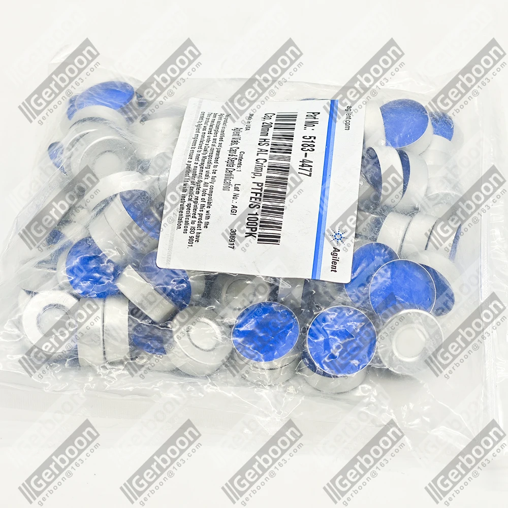 Agilent 5183-4477 Caps and Septa, crimp, headspace, aluminum, PTFE