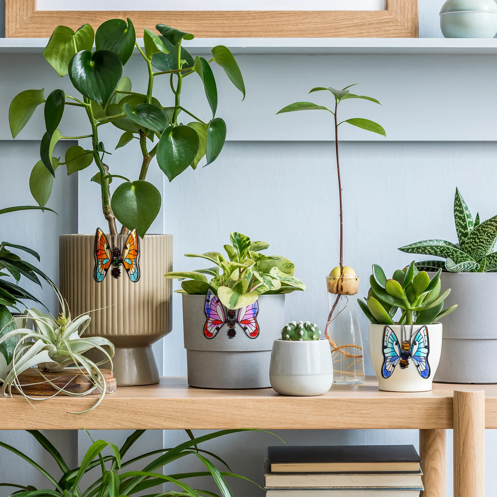 

3Pcs Iron Butterfly Flower Pot Hanger Edge Decoration Lifelike Plant Pot Adorn Home Garden Balcony Landscape Plant Decor Hanger