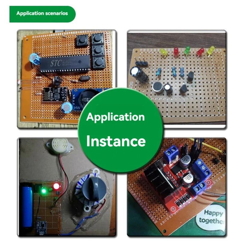 30 buah papan sirkuit PCB prototipe Universal papan sirkuit satu sisi DIY Kit elektronik