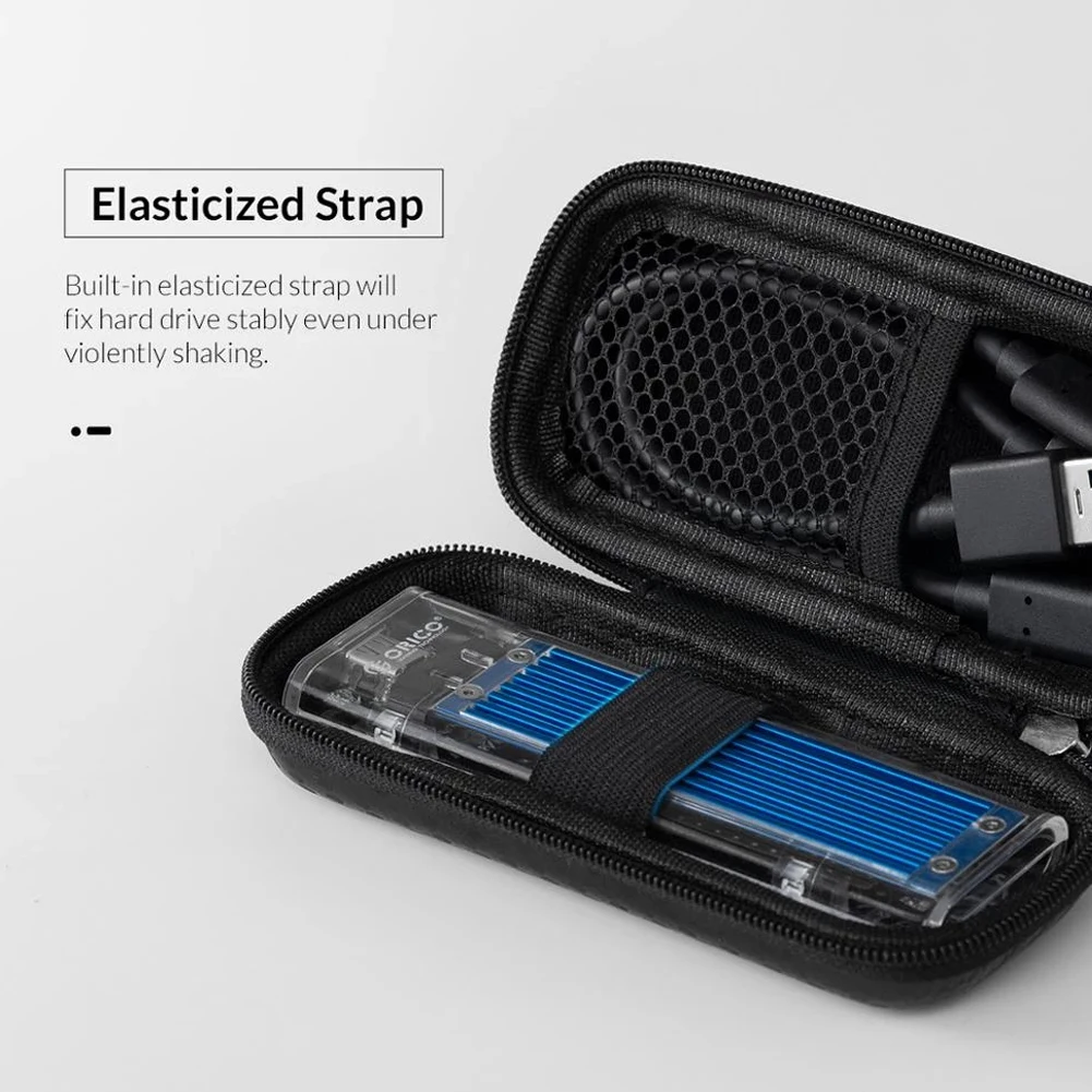 กระเป๋าเก็บของ ORICO ซิปเคส SSD แบบพกพากันกระแทกกระเป๋าใส่ฮาร์ดไดรฟ์ภายนอก