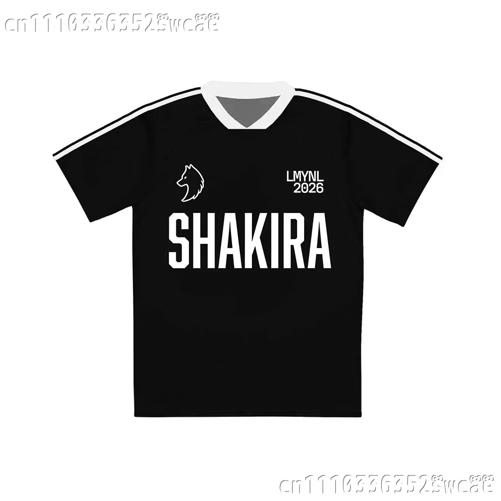 Familien-Matching-Shakira-LMYNL-2026-Jersey, Fashion World Tour Design, T-Shirts, Kurzarm, locker, Sommer, Unisex-T-Shirt, Freizeit-Oberteile – Detail 5