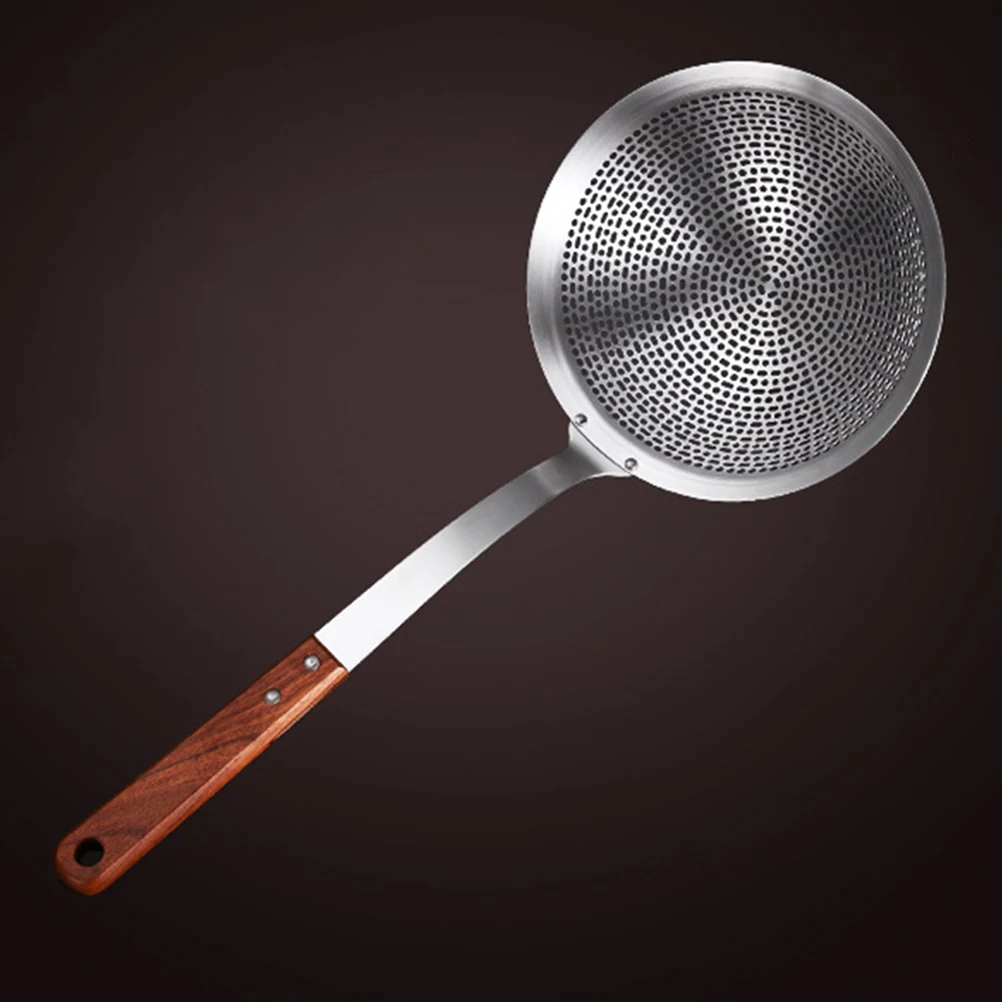 

Stainless Steel Skimmer Spoon Multi Function French Fries Poached Eggs Vegetables Meat Wonton Kitchen Tool Easy Cleaning
