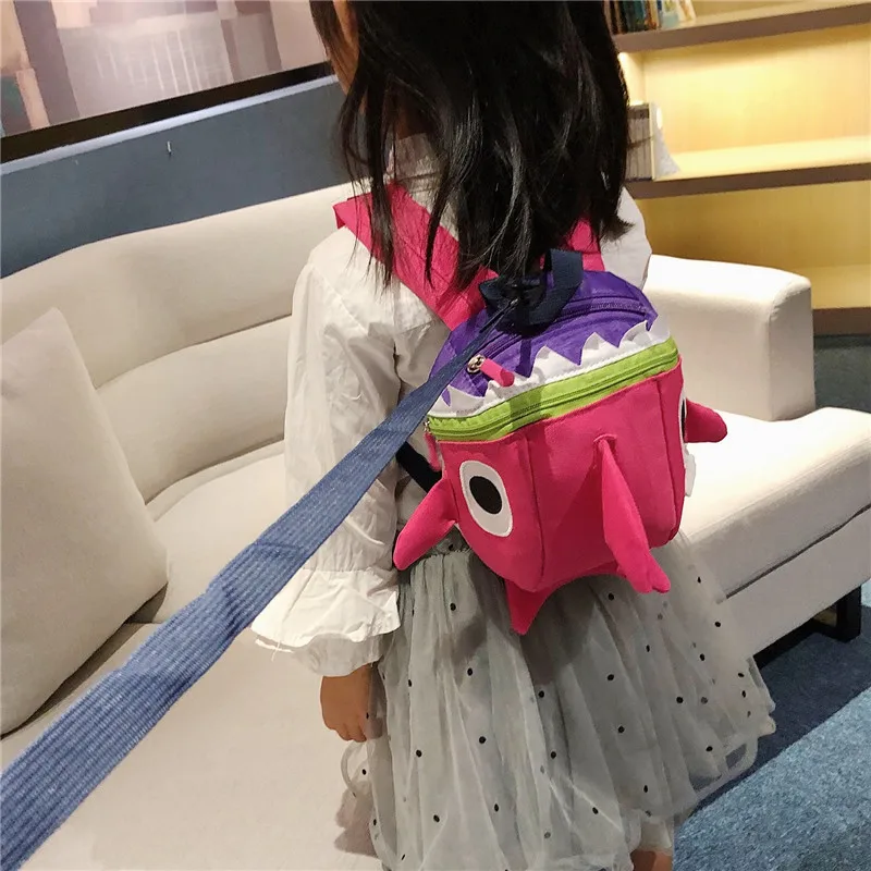 Cute Cartoon Shark Kids Bags Baby Harness Backpack Boy Girl School Bags Anti Lost Harnesses Leashes Toddler Kindergarten Bags