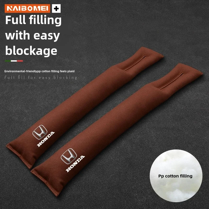 2Pcs Car Seat Gap Filler Side Seam Leak-proof Plug Strip Universal Car Interior Accessories For Honda Civic XR-V HR-V City Jazz