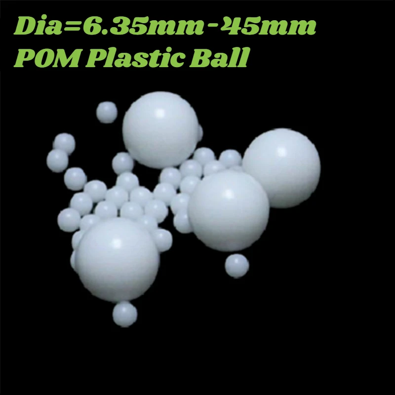 

2/5/10/50/500pcs High Quality Solid Round Polyformaldehyde Plastic Ball High Precision POM Plastic Beads Diameter=6.35mm-45mm