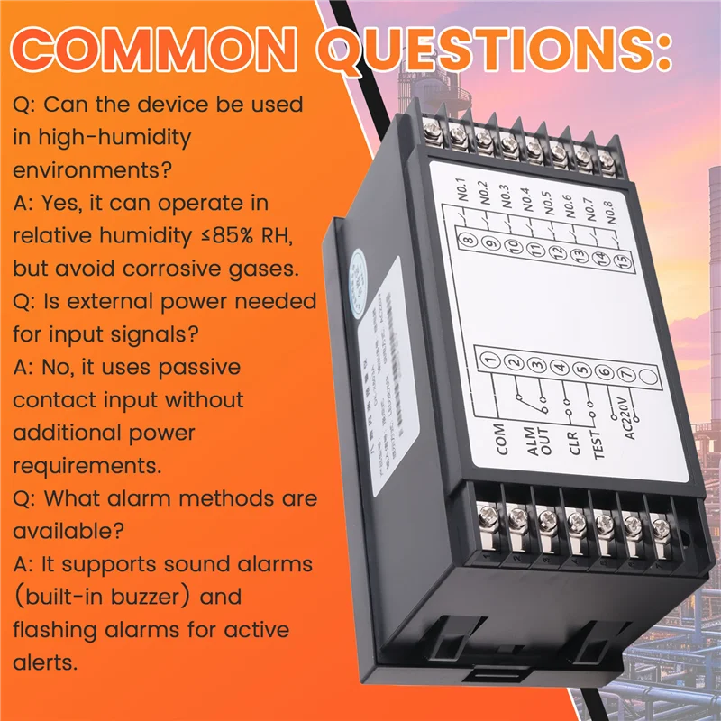 【PREÇO-DROP!】 Painel anunciador de alarme 8 canais AC220V Controlador de flash de som e luz Indicador de alarme LED industrial