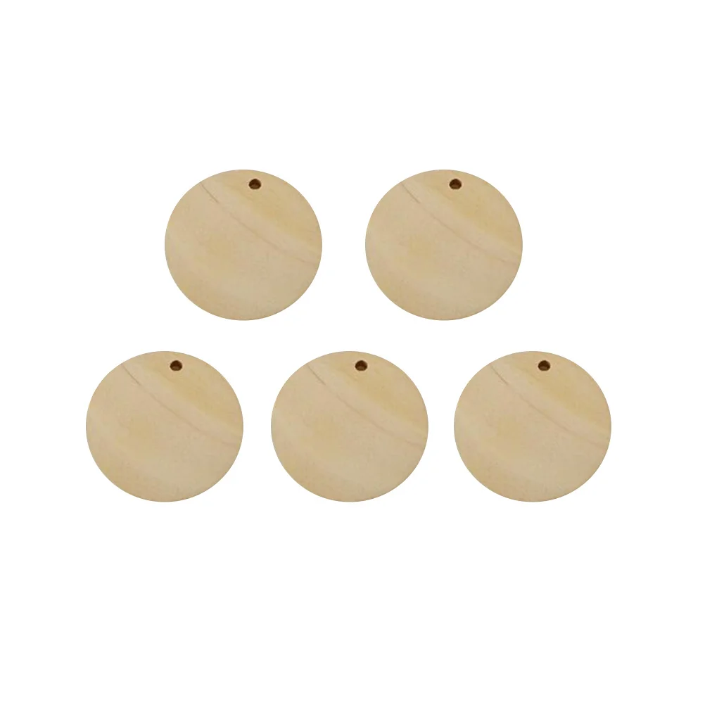 

100Pcs Round Wooden Pendant DIY Jewelry Accessories Unique Design Durable Charms for Necklace Bracelet Keychain Scrapbooking