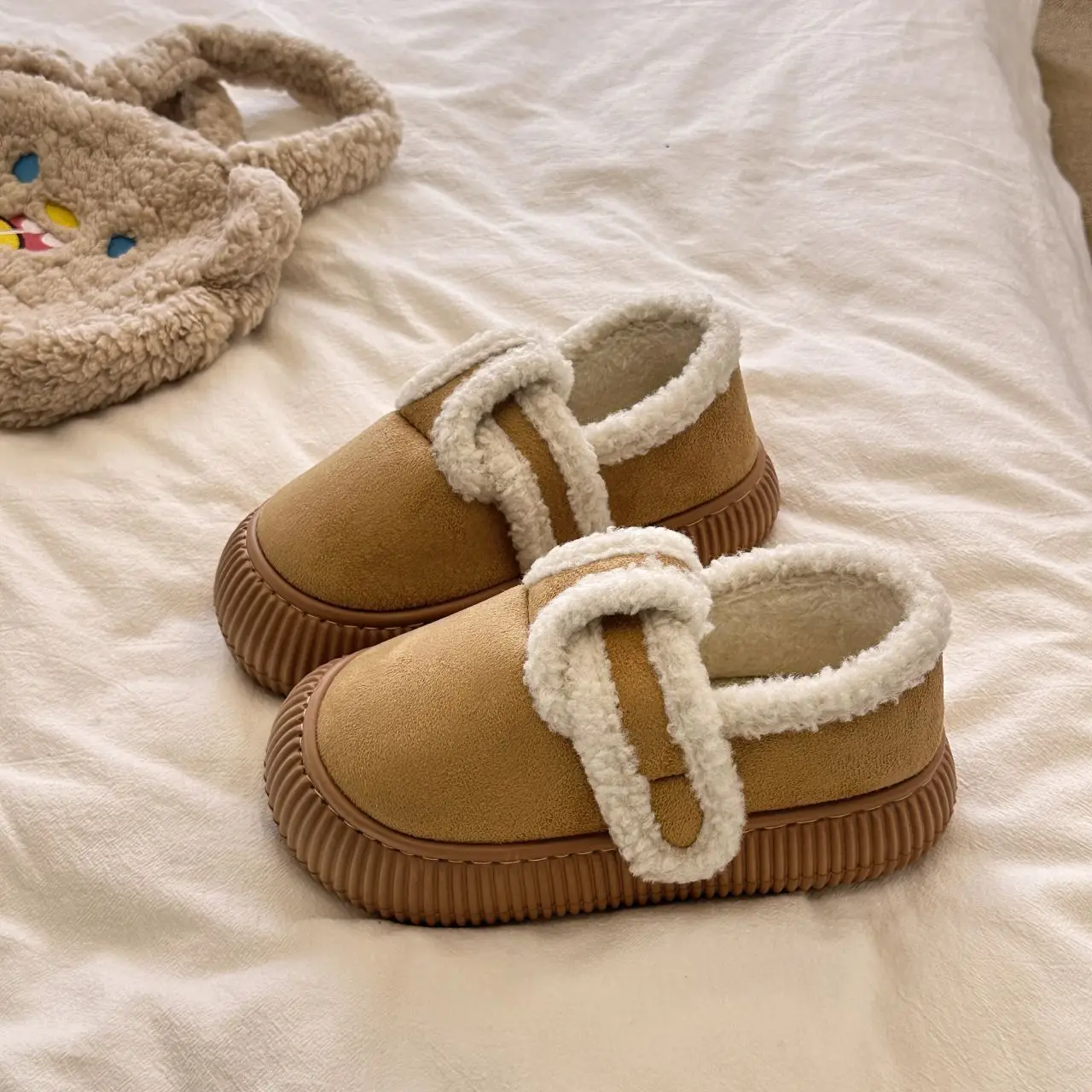 2025 شتاء جديد دافئ نعال من القطن سميكة سوليد النساء أحذية المنزل عدم الانزلاق النعال الشتاء الثلوج الأحذية في الهواء الطلق الشتاء النساء الأحذية #3