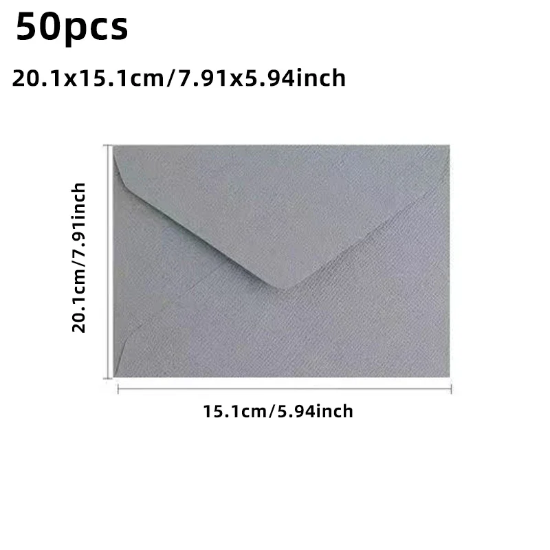 50 stks/partij 20.1x15.1 cm Enveloppen voor Trouwkaarten Business hoogwaardige 250g Textuur Papier Briefpapier Leveringen opbergtas