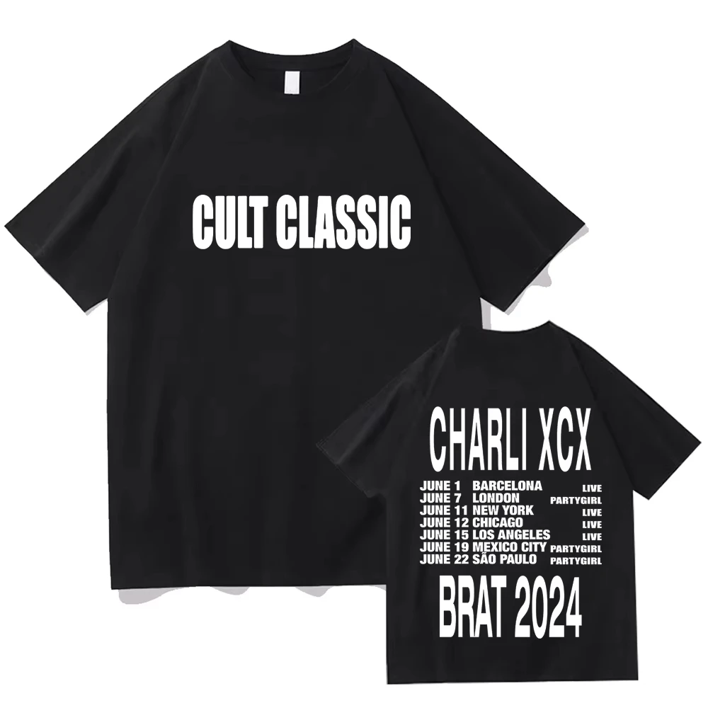

Cult Classic Charli XCX Brat Tour 2024 T Shirt Fashion Men Aesthetic Retro Tshirt Unisex High Quality Vintage Tees Shirts