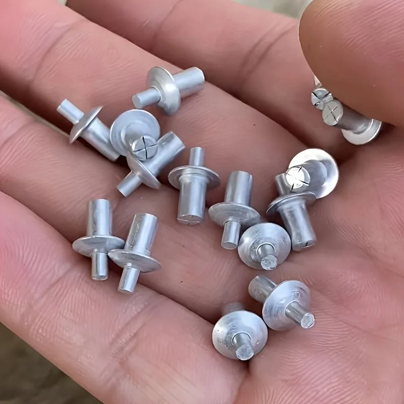 74 pcs 5*9mm Blind Hammer Rivets, Rust Resistant Metal, Furniture Assembly Sheet Metal Joining, No Special Tools Required