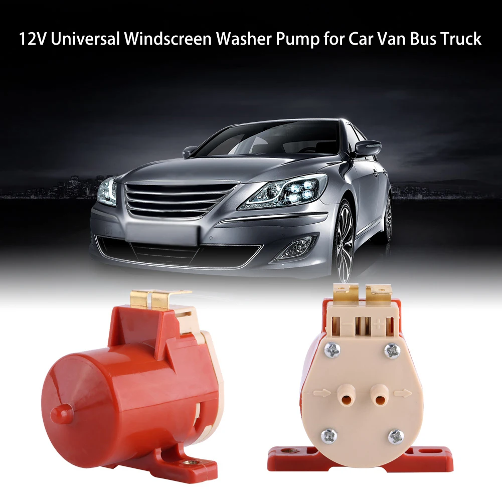 Windscreen Washer Motor Windscreen Washer Pump Universal Windshield Windscreen Wiper Washer Motor Pump for Car Van Bus Truck