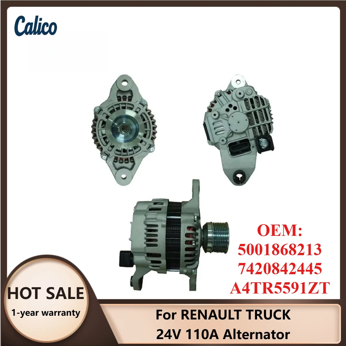 

High Standard Quality Inspection Suitable for RENAULT TRUCK 24V 110A Alternator 5001868213 7420842445 A4TR5591ZT