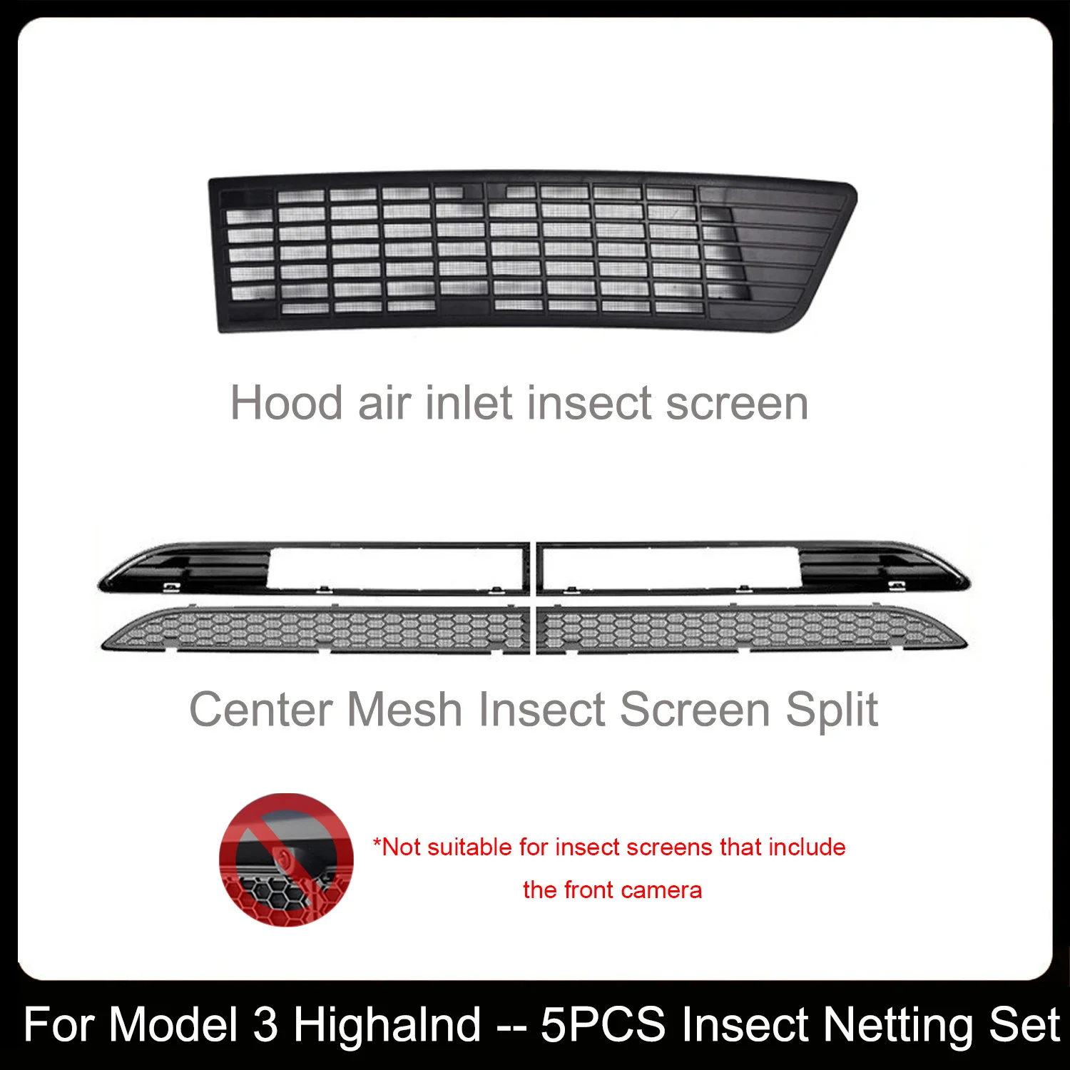 whiteforce Für Tesla Modell 3, Highland Frontschürze Grill Mesh Lufteinlass Vent Abdeckung Grille Wachen Schutz Anti-insekten Net zubehör 8