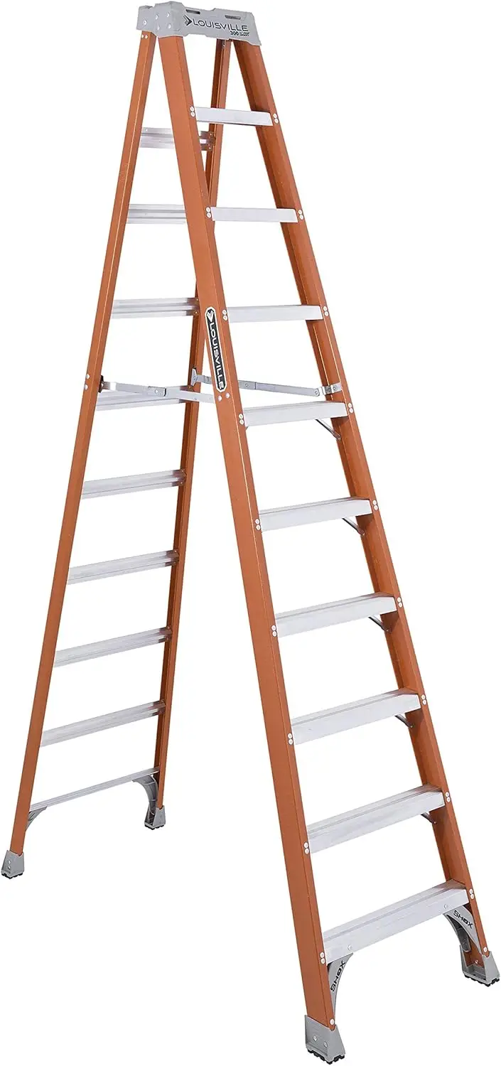 

Ladder 10-Foot Fiberglass Step Ladder, 300-Pound Load Capacity, Type IA,