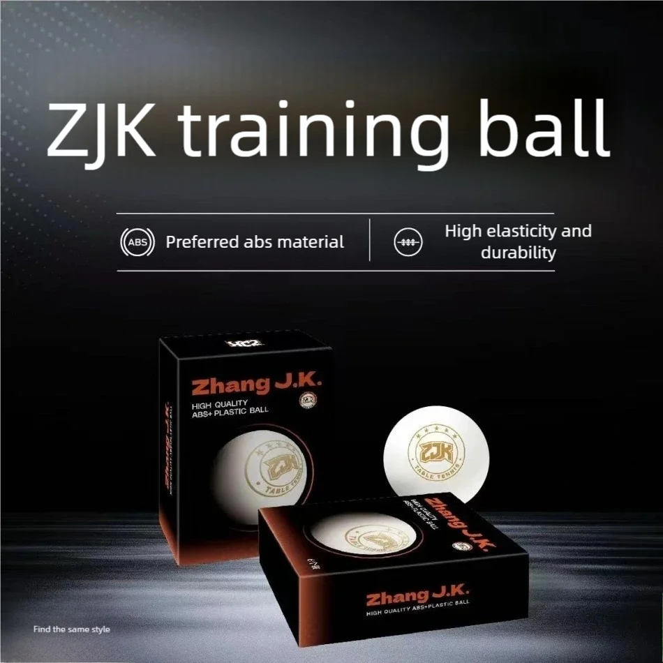 

Table tennis ball，ZJK Training 40+ Ping Pong Ball, 6 PCs, ABS Material Seam Balls, High Elasticity & Durable for Match Practice