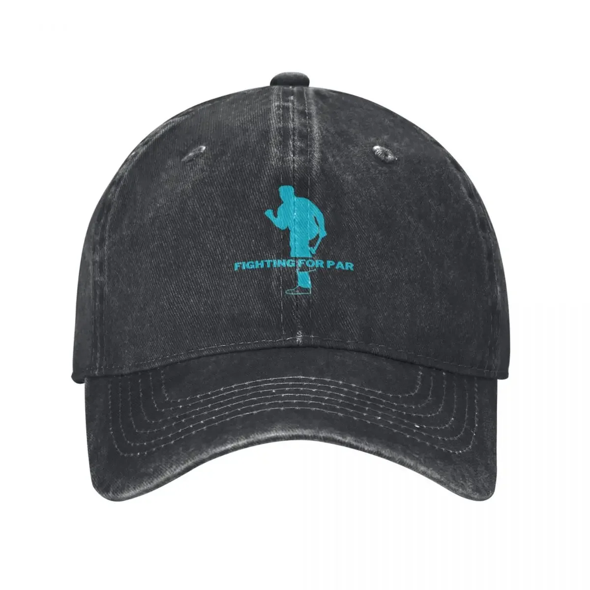 Fighting for Par Celebrating sinking a Par Putt Teal Baseball Cap Brand Man cap Trucker Hat Mens Caps Women's