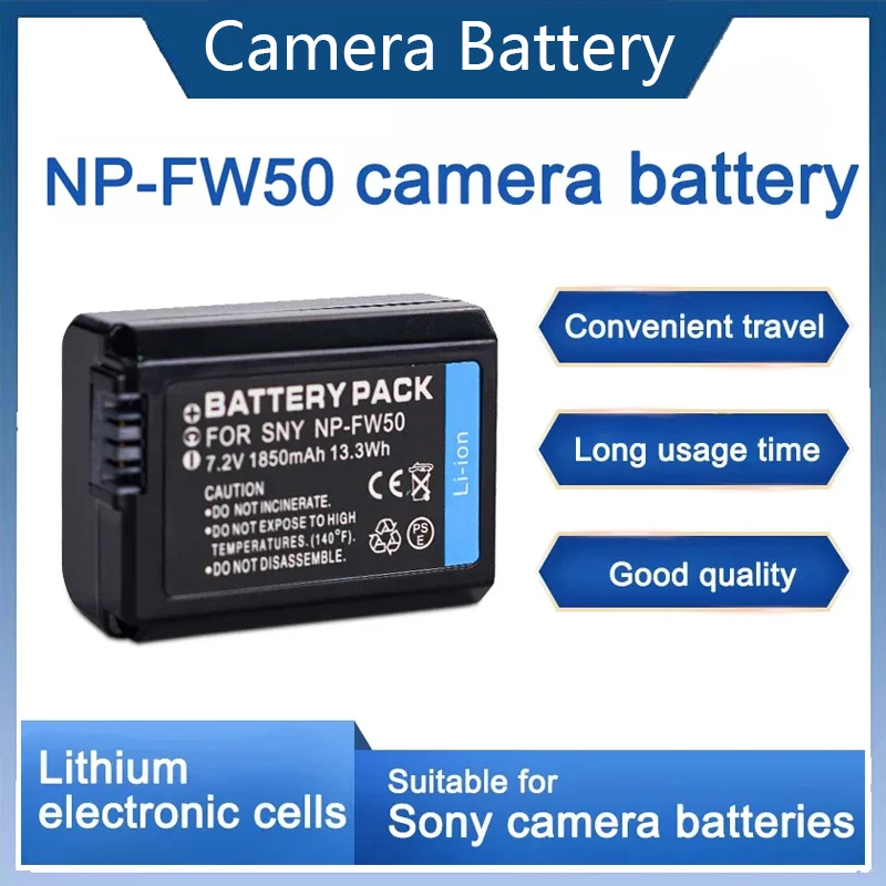 1850mAh 7.2V FOR SONY Battery Np-fw50 NP FW50 Camera Battery for Sony Alpha A6500 A6300 A6000 A5000 A3000 NEX-3 A7R A7S NEX-7